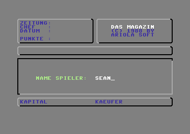 Das Magazin screenshot 4 for Commodore 64